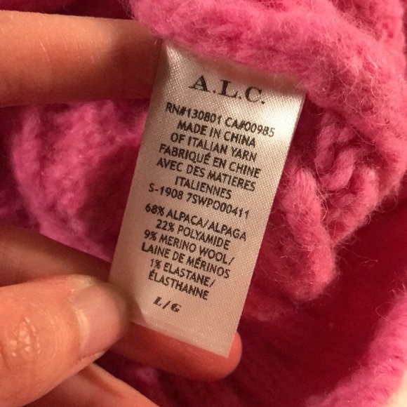 A.L.C. Cable Knit Bubblegum Pink Sweater - Picture 9 of 9